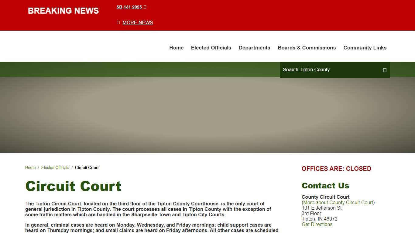 Circuit Court / Tipton County, IN