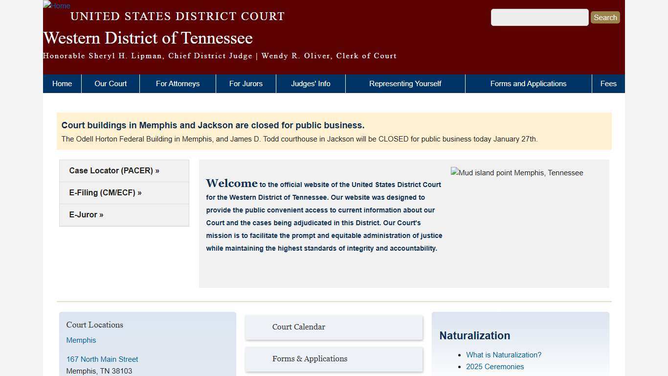 Western District of Tennessee United States District Court